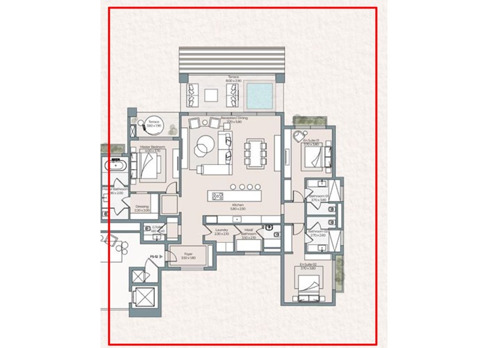 3 BR Apartment with sea view in Fanadir  - 4